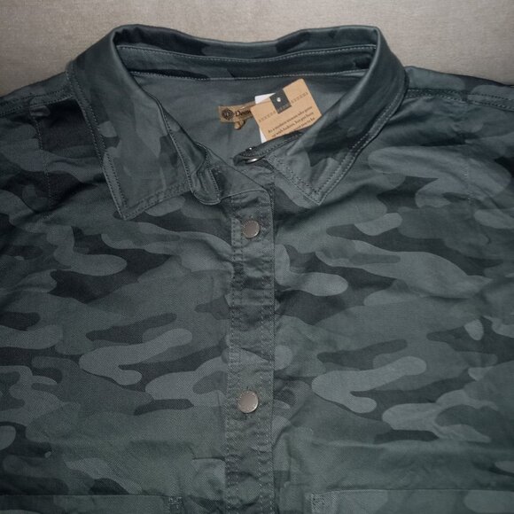 Democracy Twill Denim Camo Jacket sz L , NWT  B9 - Picture 3 of 8